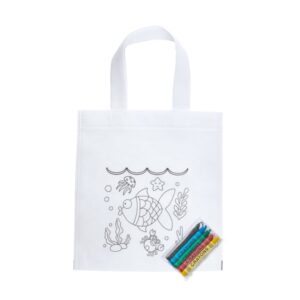 Τσάντα non woven με εκτύπωση Roza λευκό_printiq.gr