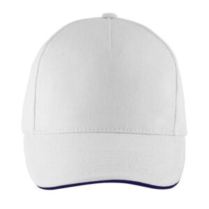 Καπέλο baseball με εκτύπωση HCAEB GNOL λευκό / μπλε navy_printiq.gr