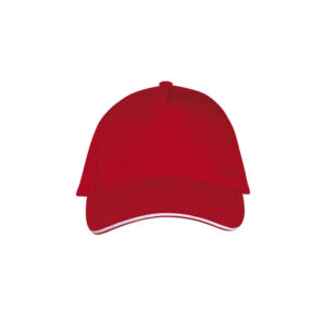 Καπέλο baseball με εκτύπωση HCAEB GNOL κόκκινο / λευκό_printiq.gr