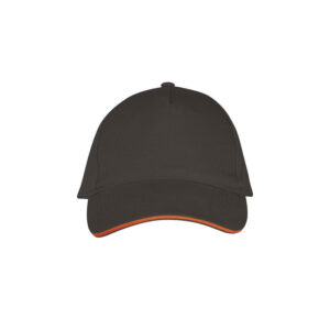 Καπέλο baseball με εκτύπωση HCAEB GNOL dark grey / orange_printiq.gr