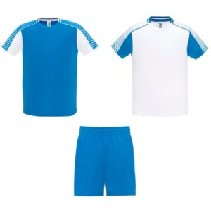 Αγωνιστική Εμφάνιση με Εκτύπωση EVUJ white/royal blue_printiq.gr