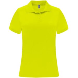 Γυναικείο Τεχνικό Polo με Εκτύπωση NAMOW AHZNOM fluor yellow_printiq.gr