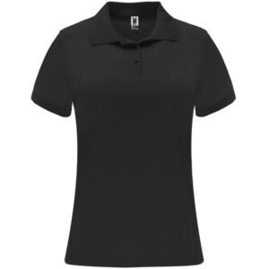 Γυναικείο Τεχνικό Polo με Εκτύπωση NAMOW AHZNOM μαύρο_printiq.gr