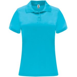 Γυναικείο Τεχνικό Polo με Εκτύπωση NAMOW AHZNOM turquoise_printiq.gr