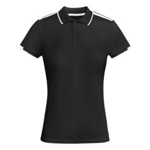 Γυναικείο Τεχνικό Polo με Εκτύπωση NAMOW LIMAT black/white_printiq.gr