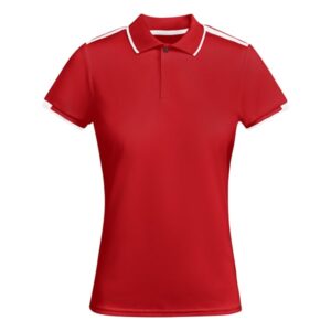 Γυναικείο Τεχνικό Polo με Εκτύπωση NAMOW LIMAT red/white_printiq.gr