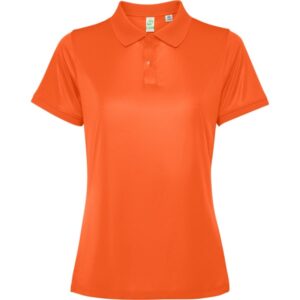 Γυναικείο Τεχνικό Polo με Εκτύπωση NAMOW OMROT fire orange_printiq.gr