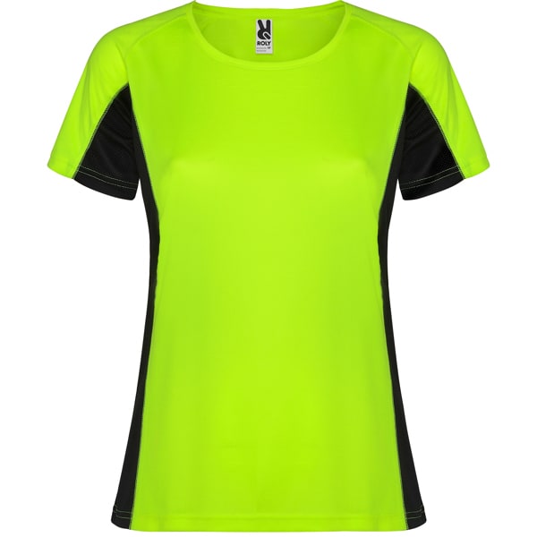 Γυναικείο Τεχνικό T-Shirt με Εκτύπωση NAMOW IAHGNAHS fluor green/black_printiq.gr