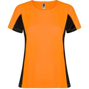 Γυναικείο Τεχνικό T-Shirt με Εκτύπωση NAMOW IAHGNAHS fluor orange/black_printiq.gr