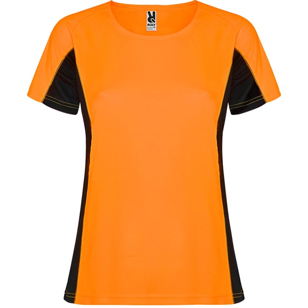 Γυναικείο Τεχνικό T-Shirt με Εκτύπωση NAMOW IAHGNAHS fluor orange/black_printiq.gr