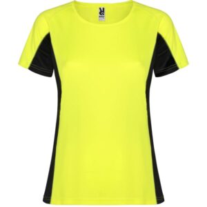 Γυναικείο Τεχνικό T-Shirt με Εκτύπωση NAMOW IAHGNAHS fluor yellow/black_printiq.gr