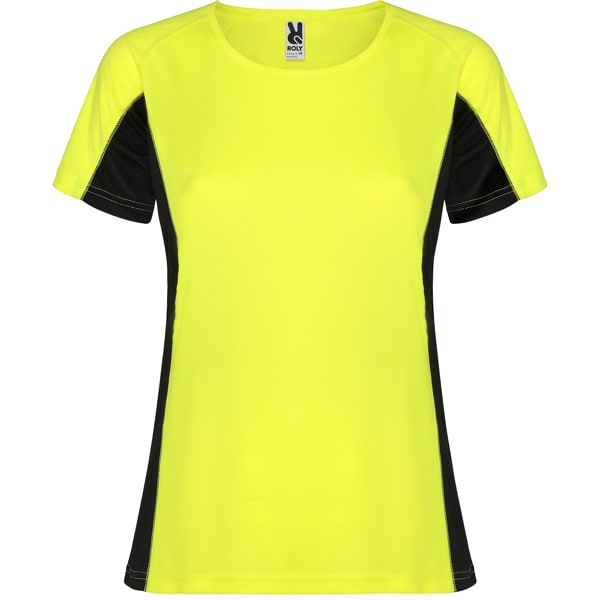 Γυναικείο Τεχνικό T-Shirt με Εκτύπωση NAMOW IAHGNAHS fluor yellow/black_printiq.gr