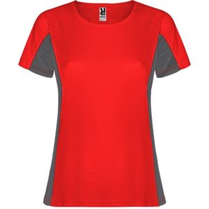 Γυναικείο Τεχνικό T-Shirt με Εκτύπωση NAMOW IAHGNAHS red/dark lead_printiq.gr