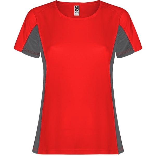Γυναικείο Τεχνικό T-Shirt με Εκτύπωση NAMOW IAHGNAHS red/dark lead_printiq.gr
