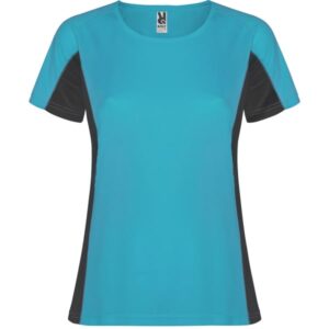Γυναικείο Τεχνικό T-Shirt με Εκτύπωση NAMOW IAHGNAHS turquoise/dark lead_printiq.gr