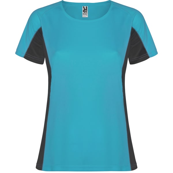 Γυναικείο Τεχνικό T-Shirt με Εκτύπωση NAMOW IAHGNAHS turquoise/dark lead_printiq.gr