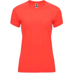 Γυναικείο Τεχνικό T-Shirt με Εκτύπωση NAMOW NIARHAB fluor coral_printiq.gr