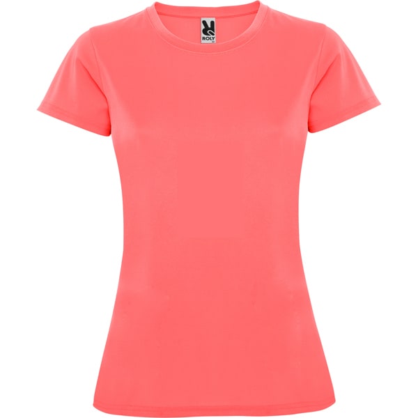 Γυναικείο Τεχνικό T-Shirt με Εκτύπωση NAMOW OLRACETNOM fluor coral_printiq.gr