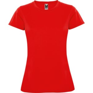Γυναικείο Τεχνικό T-Shirt με Εκτύπωση NAMOW OLRACETNOM κόκκινο_printiq.gr