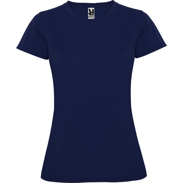 Γυναικείο Τεχνικό T-Shirt με Εκτύπωση NAMOW OLRACETNOM μπλε σκούρο_printiq.gr