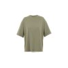 Oversized Χακί Γυναικείο T-Shirt με Εκτύπωση Υxob Women_printiq.gr
