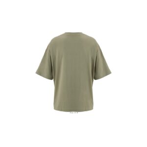 Oversized Χακί Γυναικείο T-Shirt με Εκτύπωση Υxob Women πλαϊνή όψη_printiq.gr