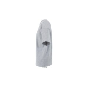 Oversized Γκρι Μελανζέ Ανδρικό T-Shirt με Εκτύπωση Υxob Men πλαϊνή όψη_printiq.gr