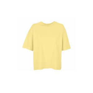 Oversized Ανοιχτό Κίτρινο Γυναικείο T-Shirt με Εκτύπωση Υxob Women_printiq.gr