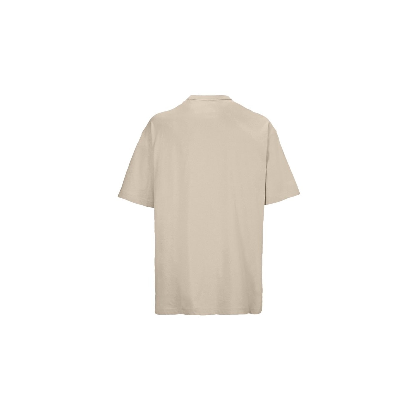 Oversized Μπεζ Linen Ανδρικό T-Shirt με Εκτύπωση Υxob Men πίσω όψη_printiq.gr