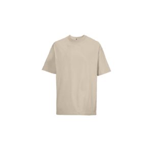 Oversized Μπεζ Linen Ανδρικό T-Shirt με Εκτύπωση Υxob Men_printiq.gr