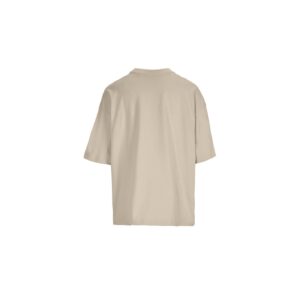 Oversized Μπεζ Linen Γυναικείο T-Shirt με Εκτύπωση Υxob Women πίσω όψη_printiq.gr