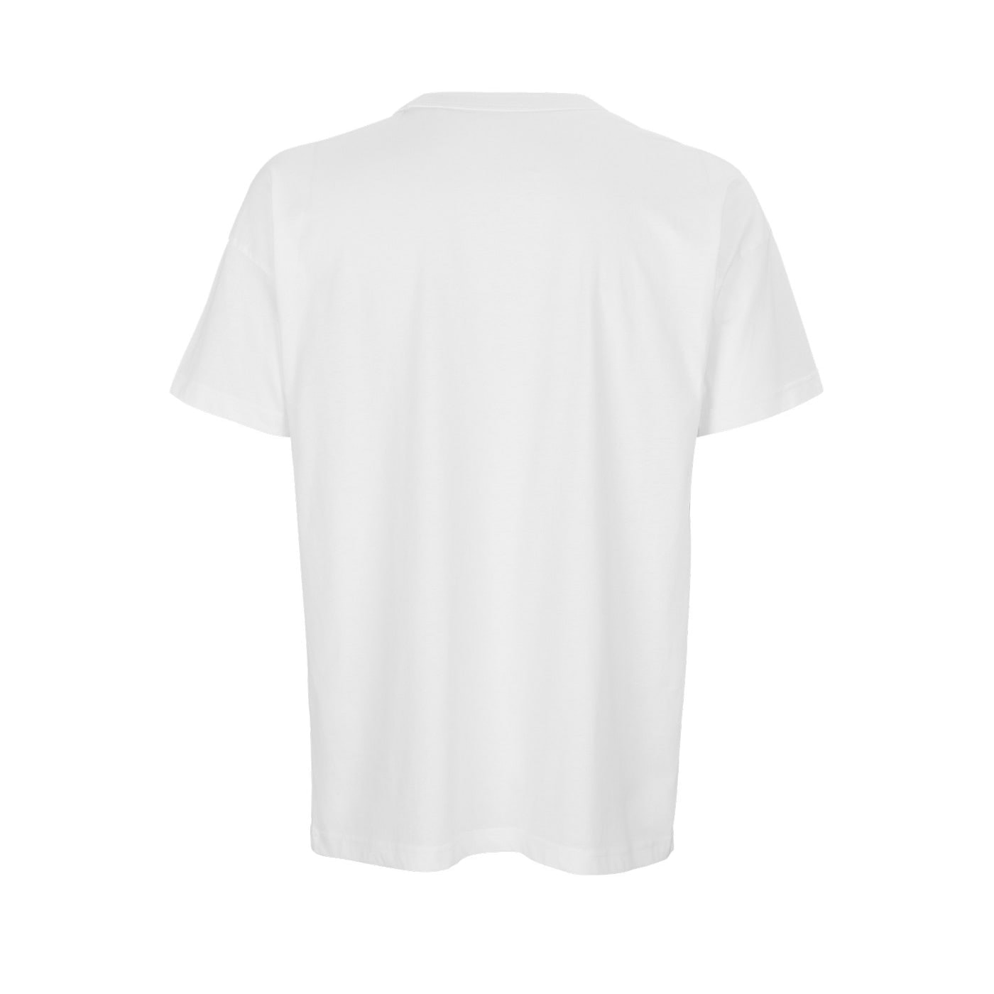 Oversized Λευκό Ανδρικό T-Shirt με Εκτύπωση Υxob Men πίσω όψη_printiq.gr