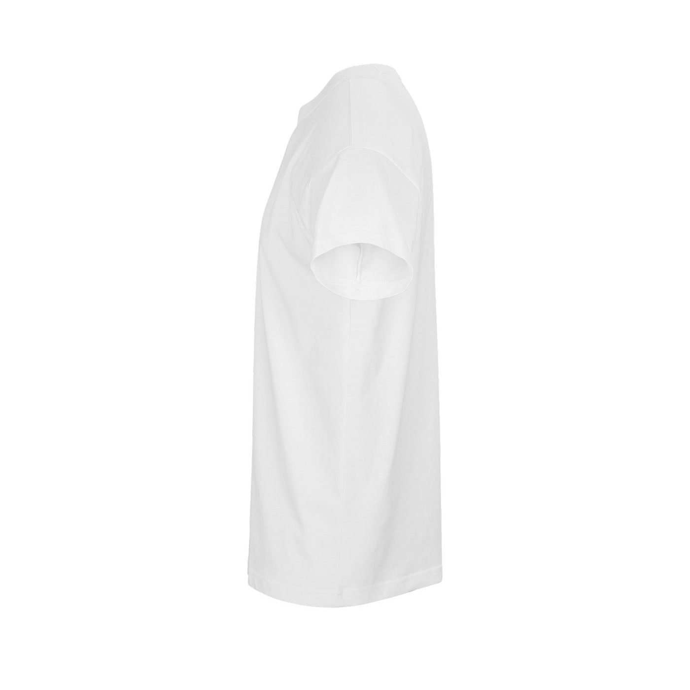 Oversized Λευκό Ανδρικό T-Shirt με Εκτύπωση Υxob Men πλαϊνή όψη_printiq.gr