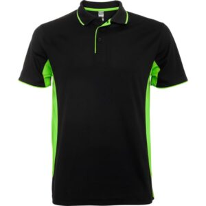 Τεχνικό Polo με Εκτύπωση OLEMTNOM black/lime_printiq.gr