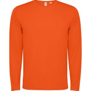 Τεχνικό T-Shirt με Εκτύπωση S/L LIROTSE fire orange_printiq.gr